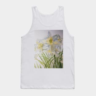 Pale daffodils watercolor painting Tank Top